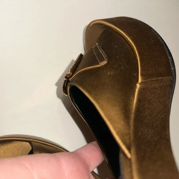 Versace Biggie Metallic Leather Mules Size 36 VGUC - Picture 7 of 10